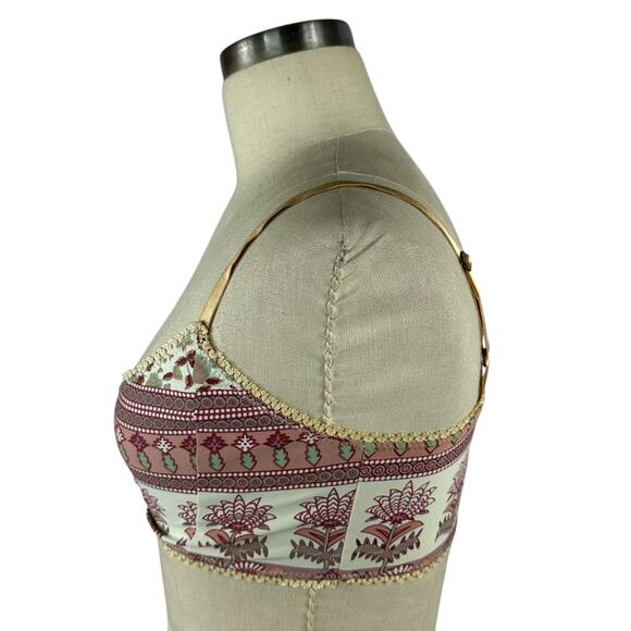 SPELL Purple Floral Gypsy Love Bralette Women's Size 12 Boho Vibrant Pink - Picture 2 of 5